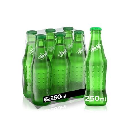 سبرايت ليمون زجاج 6×250مل