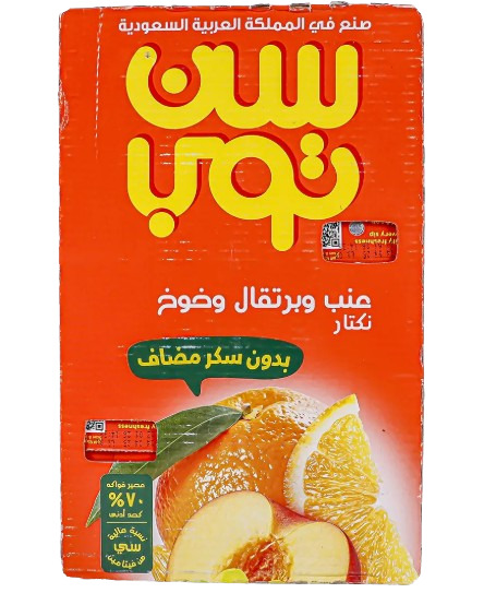 نكتار سن توب عنب وبرتقال وخوخ 180مل